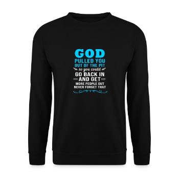 Drug-free addiction addicted - Unisex Sweatshirt - black - Front - Alina (178cm) & Michal (187cm)