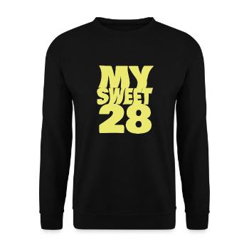 28 - Unisex Sweatshirt - black - Front - Alina (178cm) & Michal (187cm)