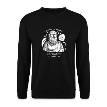 Philosophical humor for thinkers - Unisex Sweatshirt - black - Front - Alina (178cm) & Michal (187cm)