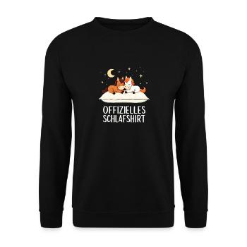 Official Sleep Shirt Horses Horse Pair - Unisex Sweatshirt - black - Front - Alina (178cm) & Michal (187cm)