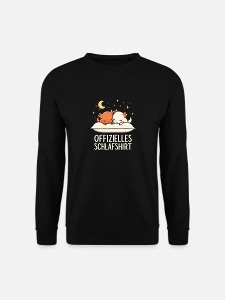 Chemise de nuit officielle Axolotl Paire - Sweat-shirt Unisexe - noir