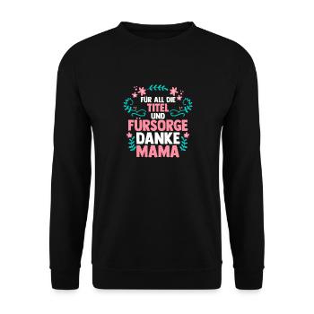 Maman pour la fête des mères - Sweat-shirt Unisexe - noir - Devant - Alina (178cm) & Michal (187cm)