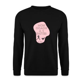 Canicross femme Mon coach a 4 pattes - Sweat-shirt Unisexe - noir - Devant - Alina (178cm) & Michal (187cm)