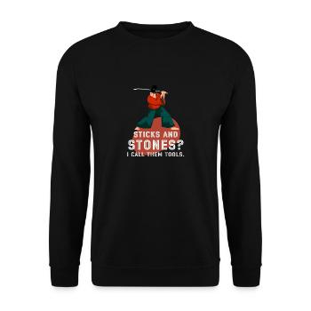 Arnis Eskrima Kali Art philippin - Sweat-shirt Unisexe - noir - Devant - Alina (178cm) & Michal (187cm)
