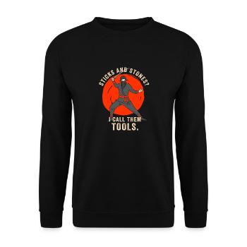 Arnis Eskrima Kali Art philippin - Sweat-shirt Unisexe - noir - Devant - Alina (178cm) & Michal (187cm)