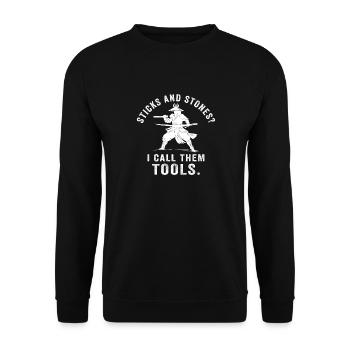 Arnis Eskrima Kali Art philippin - Sweat-shirt Unisexe - noir - Devant - Alina (178cm) & Michal (187cm)