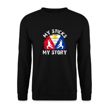 Arnis Kali Eskrima Filipino FMA - Sweat-shirt Unisexe - noir - Devant - Alina (178cm) & Michal (187cm)