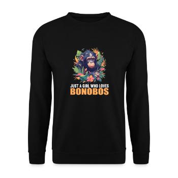 Bonobos Bonobo - Unisex Sweatshirt - black - Front - Alina (178cm) & Michal (187cm)