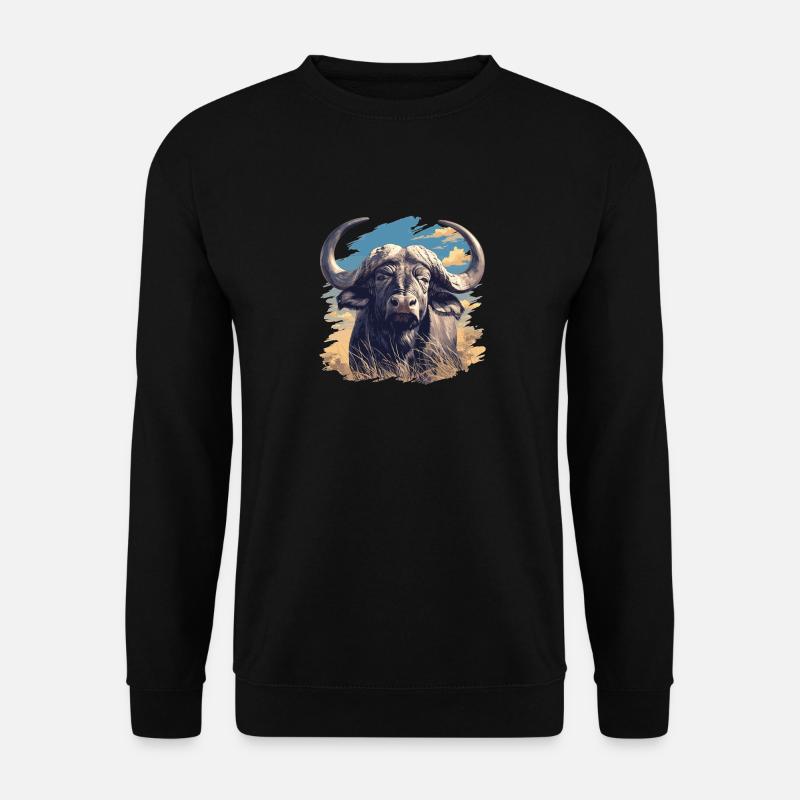 Buffalos Buffalo Büffel - Unisex Pullover - Schwarz