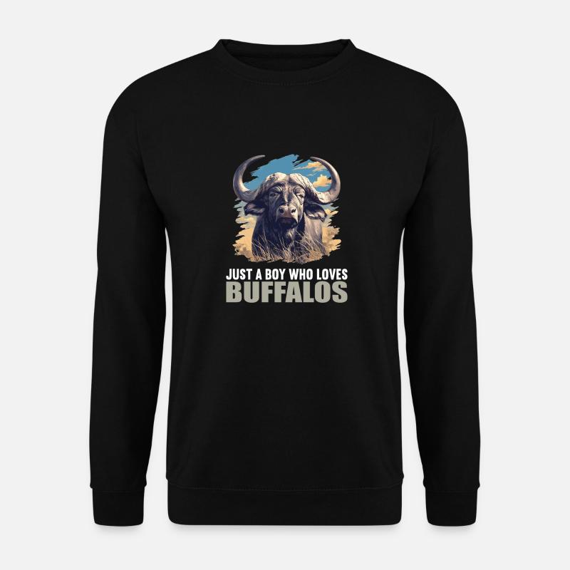 Buffalos Buffalo Büffel - Unisex Pullover - Schwarz