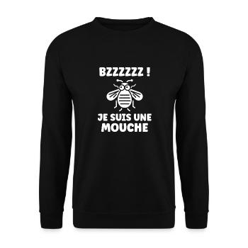 Insecte Citation humour mouche - Sweat-shirt Unisexe - noir - Devant - Alina (178cm) & Michal (187cm)