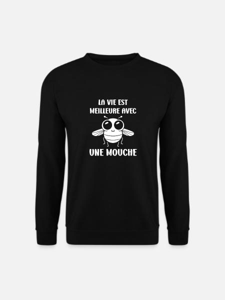 Insecte Citation humour mouche - Sweat-shirt Unisexe - noir