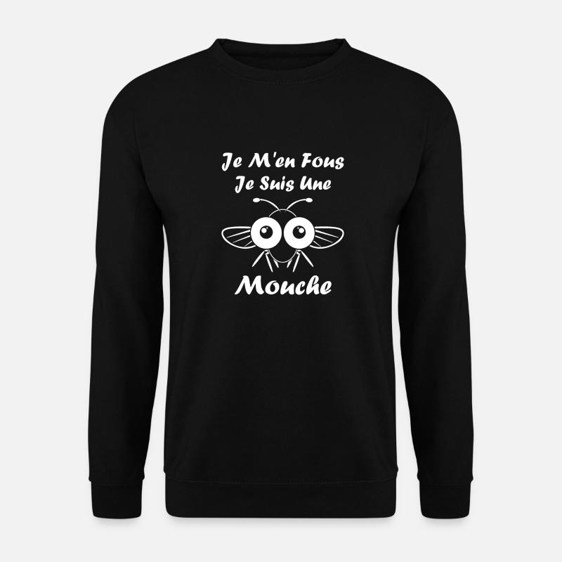 Insektenzitat Fliege Humor - Unisex Pullover - Schwarz