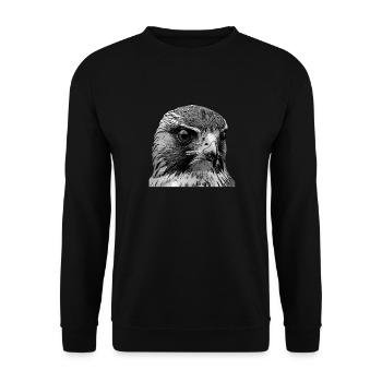 Oiseau faucon - Sweat-shirt Unisexe - noir - Devant - Alina (178cm) & Michal (187cm)