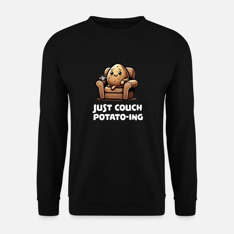 Just Couch Potato-ing Funny Potato - Unisex Sweatshirt - black