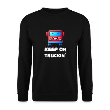 Continuez à camionner un camion mignon - Sweat-shirt Unisexe - noir - Devant - Alina (178cm) & Michal (187cm)