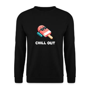 Chill Out Cute Popsicle - Unisex Sweatshirt - black - Front - Alina (178cm) & Michal (187cm)