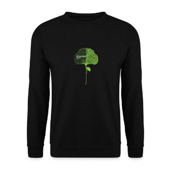 Ginkgo Liebe Ginkgo Love - Unisex Sweatshirt - black - Front - Alina (178cm) & Michal (187cm)
