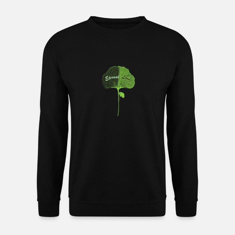 Ginkgo Liebe Ginkgo Love - Unisex Pullover - Schwarz