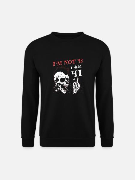 Ich bin 41 plus Mittelfinger - 42. Geburtstag - Unisex Pullover - Schwarz
