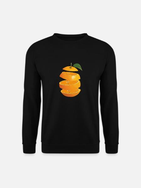 Orange Fruit - Unisex Pullover - Schwarz