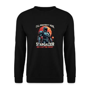 ROBOTER - Unisex Pullover - Schwarz - Vorne - Alina (178cm) & Michal (187cm)