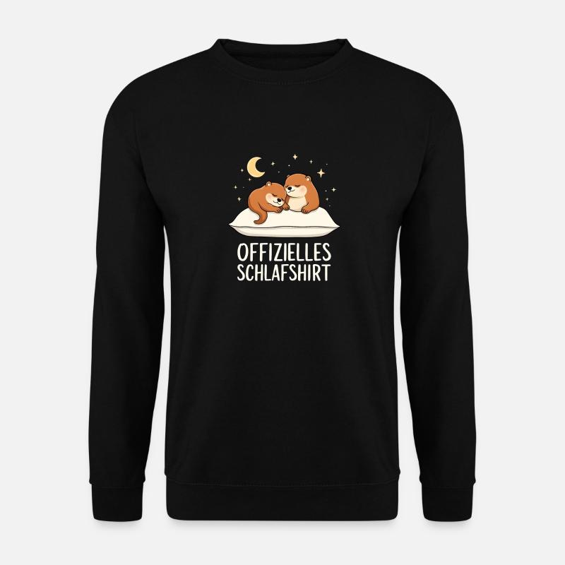 Official Otter Pair Sleep Shirt - Unisex Sweatshirt - black