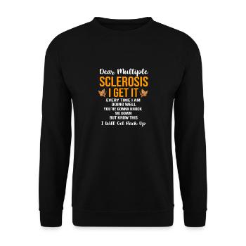 Sclérose en plaques SEP - Sweat-shirt Unisexe - noir - Devant - Alina (178cm) & Michal (187cm)