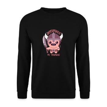 Berserker in training - Unisex Sweatshirt - black - Front - Alina (178cm) & Michal (187cm)