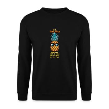 Be a pineapple - Unisex Sweatshirt - black - Front - Alina (178cm) & Michal (187cm)