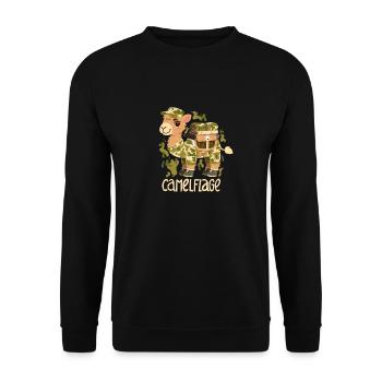 Camelflage - Unisex Pullover - Schwarz - Vorne - Alina (178cm) & Michal (187cm)