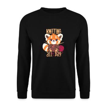 Knit - Unisex Sweatshirt - black - Front - Alina (178cm) & Michal (187cm)