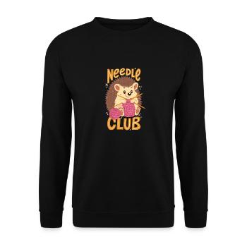 Club d’aiguilles - Sweat-shirt Unisexe - noir - Devant - Alina (178cm) & Michal (187cm)
