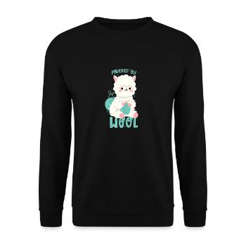 Alpaga avec laine - Sweat-shirt Unisexe - noir - Devant - Alina (178cm) & Michal (187cm)