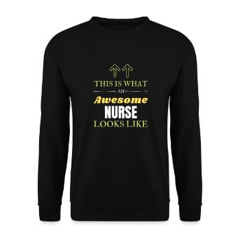 Voici à quoi ressemble une infirmière géniale - Sweat-shirt Unisexe - noir - Devant - Alina (178cm) & Michal (187cm)