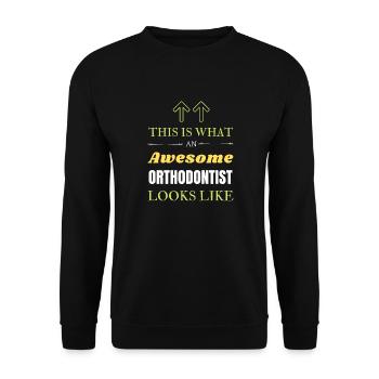 Voici à quoi ressemble un orthodontiste génial - Sweat-shirt Unisexe - noir - Devant - Alina (178cm) & Michal (187cm)