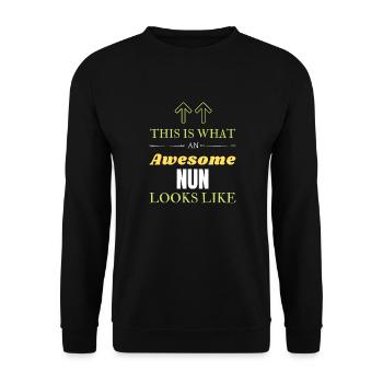 Voici à quoi ressemble une nonne géniale - Sweat-shirt Unisexe - noir - Devant - Alina (178cm) & Michal (187cm)