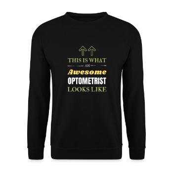 So sieht ein großartiger Optometrist aus - Unisex Pullover - Schwarz - Vorne - Alina (178cm) & Michal (187cm)