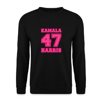 Kamala Harris, 47th President of the USA - Unisex Sweatshirt - black - Front - Alina (178cm) & Michal (187cm)
