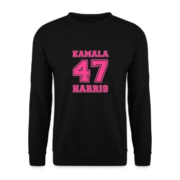 Kamala Harris, 47th President of the USA - Unisex Sweatshirt - black - Front - Alina (178cm) & Michal (187cm)