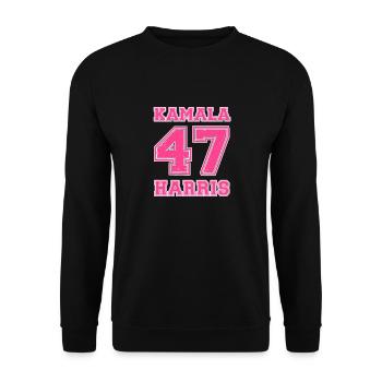 Kamala Harris, 47th President of the USA - Unisex Sweatshirt - black - Front - Alina (178cm) & Michal (187cm)