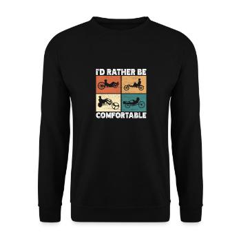 Recumbent Trike Liegetrike Liegedreirad - Unisex Pullover - Schwarz - Vorne - Alina (178cm) & Michal (187cm)