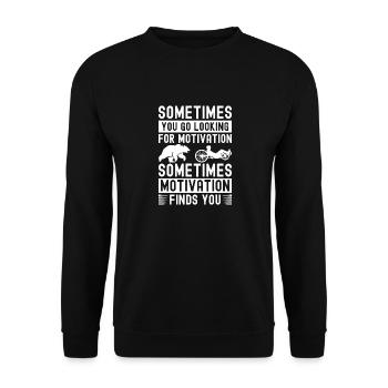 Recumbent Trike Liegetrike Liegedreirad - Unisex Sweatshirt - black - Front - Alina (178cm) & Michal (187cm)