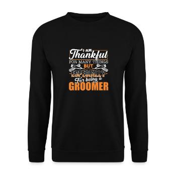 Dog Groomer Love Being A Groomer - Unisex Sweatshirt - black - Front - Alina (178cm) & Michal (187cm)