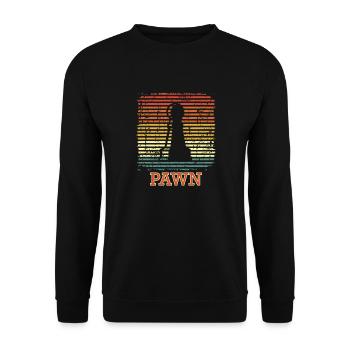 Bauer Schachmatt Sport Schachbrett Schach - Unisex Pullover - Schwarz - Vorne - Alina (178cm) & Michal (187cm)