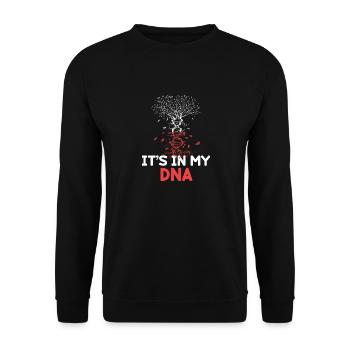 It's In My DNA Baum Symbolik - Unisex Pullover - Schwarz - Vorne - Alina (178cm) & Michal (187cm)