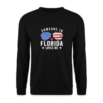 Someone In Florida Loves Me - Unisex Sweatshirt - black - Front - Alina (178cm) & Michal (187cm)