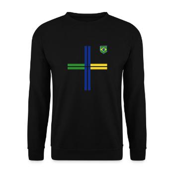 Brazil Brazil shirt Brazilian Rio de Janeirao - Unisex Sweatshirt - black - Front - Alina (178cm) & Michal (187cm)