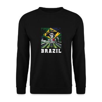 Brazil Brazil shirt Brazilian Rio de Janeirao - Unisex Sweatshirt - black - Front - Alina (178cm) & Michal (187cm)