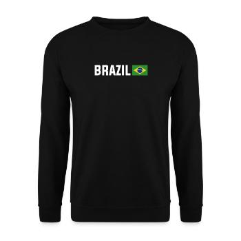 Brasilien Brazil shirt Brasilianer Rio de Janeirao - Unisex Pullover - Schwarz - Vorne - Alina (178cm) & Michal (187cm)
